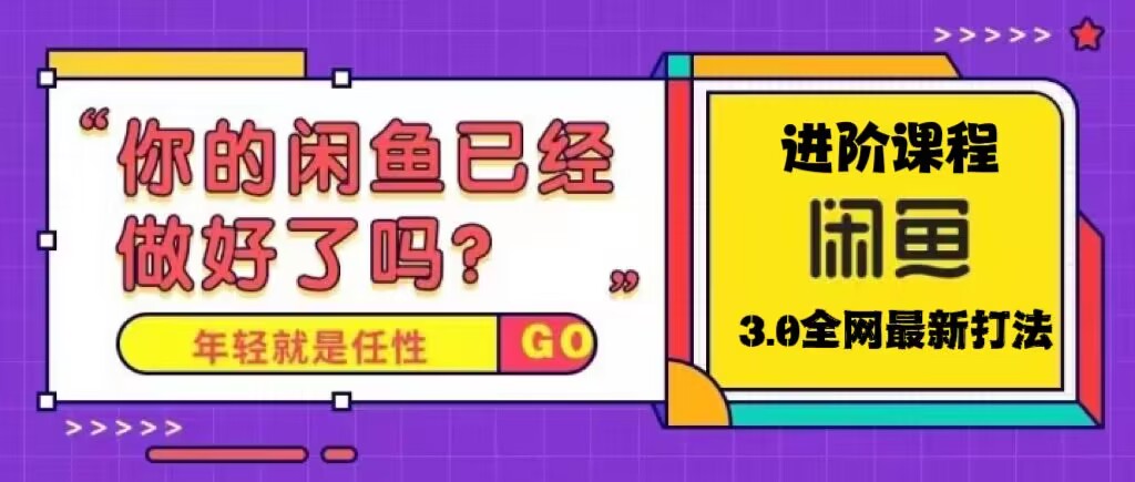 火爆全网的咸鱼玩法进阶课程，单号日入1K的咸鱼进阶课程-天行资源库