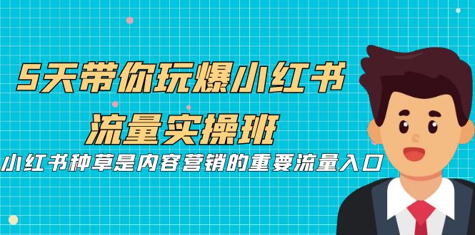 5天带你玩爆小红书流量实操班，小红书种草是内容营销的重要流量入口-天行资源库