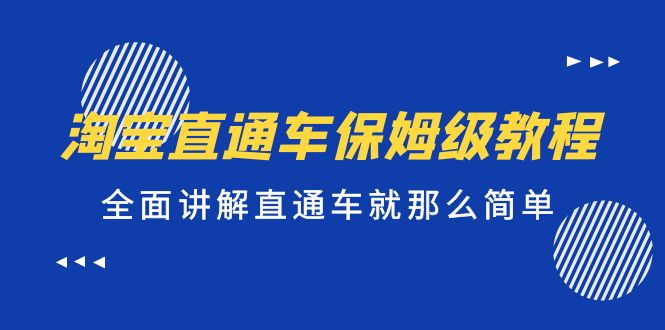 淘宝直通车保姆级教程，全面讲解直通车就那么简单！-天行资源库