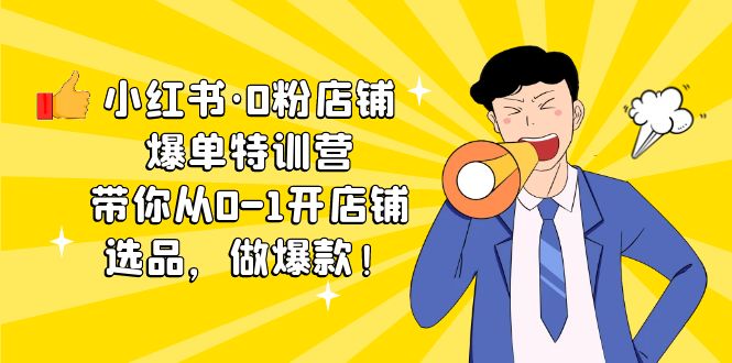 小红书·0粉店铺爆单特训营 带你从0-1开店铺，选品，做爆款（课程+工具包）-天行资源库