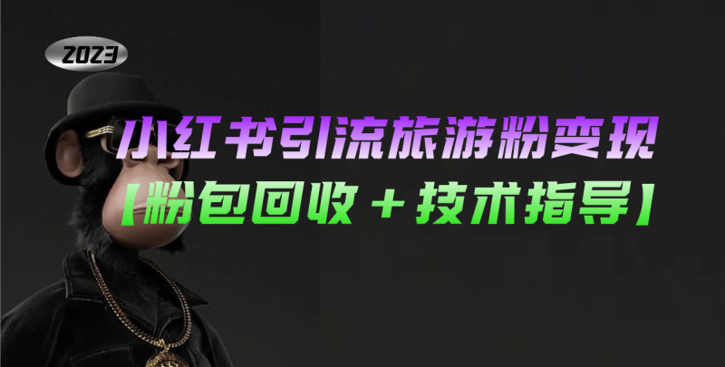 小红书引流旅游粉变现，一个月收入过万【粉包回收+技术指导】-天行资源库
