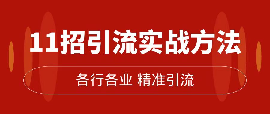 精准引流术：11招引流实战方法，让你私域流量加到爆（11节课完整版）-天行资源库