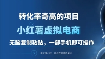 一单49.9，转化率奇高的项目，冷门暴利的小红书虚拟电商-天行资源库