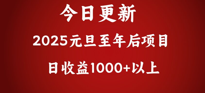 翻身项目，日收益1000+以上-天行资源库