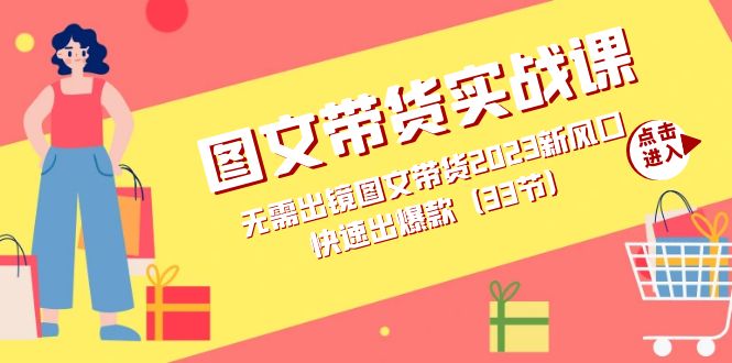 图文带货实战课：无需出镜图文带货2023新风口，快速出爆款（33节）-天行资源库