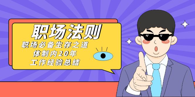 《职场 法则》职场必备生存之道，体制内20年 工作经验总结（17节课）-天行资源库