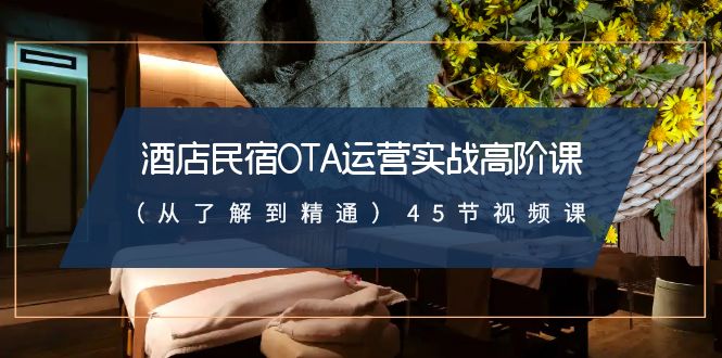 酒店民宿-OTA运营实战高阶课（从了解到精通）45节视频课-天行资源库