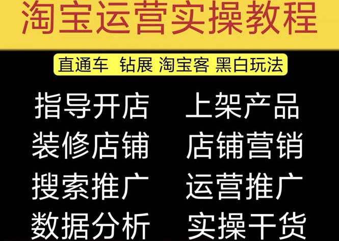 2023淘宝开店教程0基础到高级全套视频网店电商运营培训教学课程（2月更新）-天行资源库