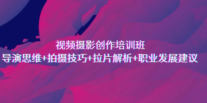 视频摄影创作培训班，导演思维+拍摄技巧+拉片解析+职业发展建议-天行资源库