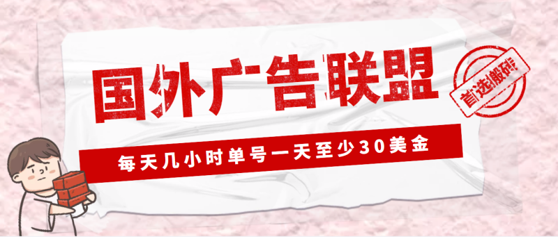 外面收费1980最新国外LEAD广告联盟搬砖项目，单号一天至少30美金(详细教程)-天行资源库