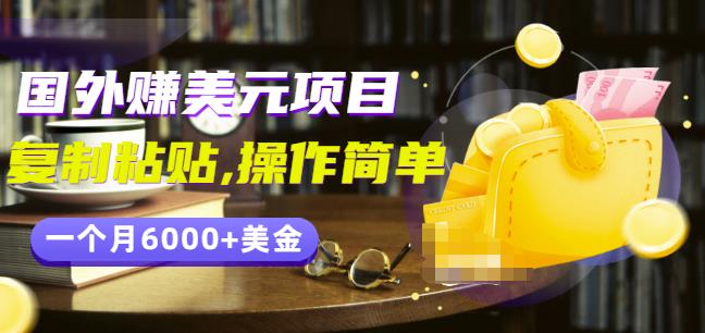 分享一个国外赚美元项目：复制粘贴一个月6000+美金，简单易操作￼￼-天行资源库