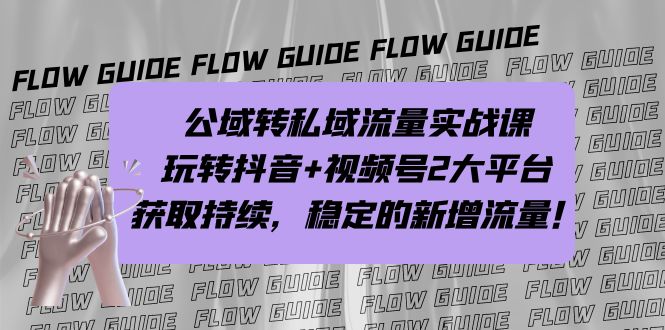 公域转私域流量实战课，玩转抖音+视频号2大平台，获取持续，稳定的新增流量-天行资源库