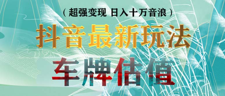 抖音最新无人直播变现直播车牌估值玩法项目 轻松日赚几百+【详细玩法教程】-天行资源库