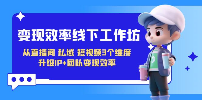 变现-效率线下工作坊，从直播间、私域、短视频3个维度 升级IP+团队变现效率-天行资源库