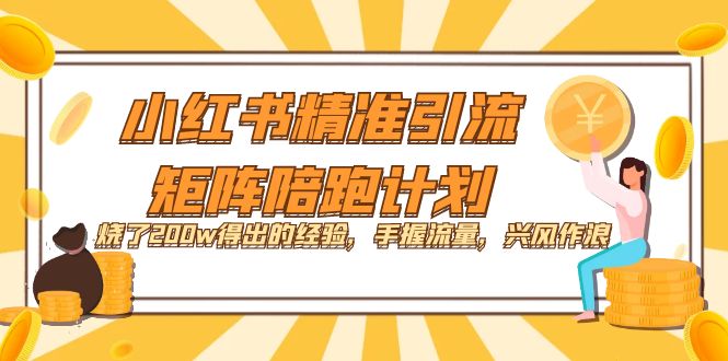 小红书精准引流·矩阵陪跑计划：烧了200w得出的经验，手握流量，兴风作浪！-天行资源库