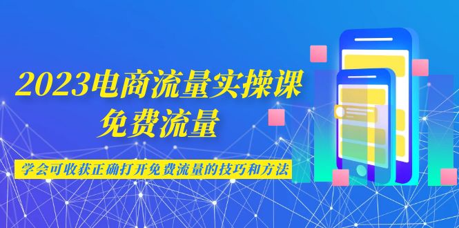 2023电商流量实操课-免费流量，学会可收获正确打开免费流量的技巧和方法-天行资源库