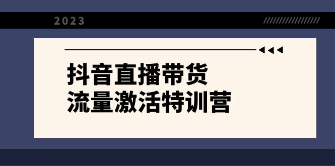 抖音直播带货-流量激活特训营，入行新手小白主播必学（21节课+资料）-天行资源库
