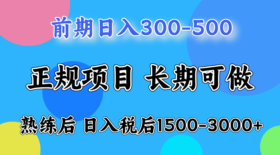 备战寒假，月入10万+，正规项目，常年可做-天行资源库