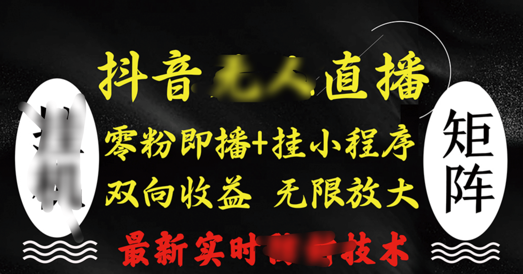 抖音无人直播最新独家玩法，小雪花+撸音浪双向收益，可矩阵放大-天行资源库