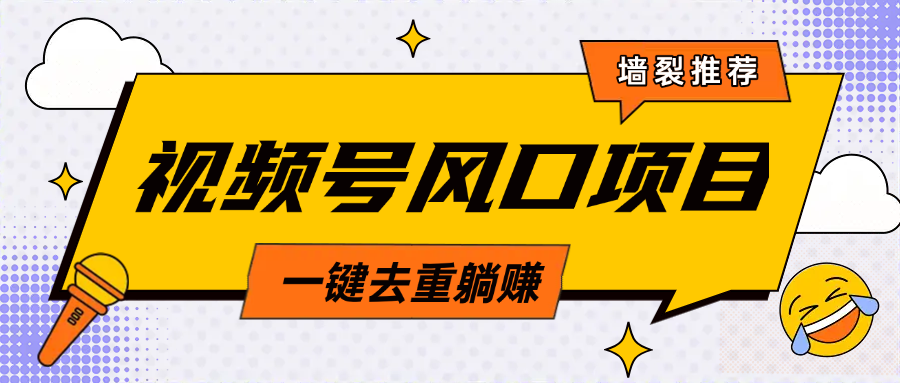 视频号风口蓝海项目，中老年人的流量密码，简单无脑，一键去重，轻松月入过万-天行资源库