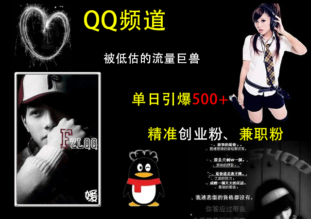 QQ频道，被低估的流量巨兽，单日引爆500+精准创业粉、兼职粉的引流秘籍-天行资源库
