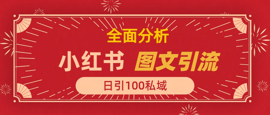 小红书图文引流，全面解析日引100私域流量是怎样做到的-天行资源库