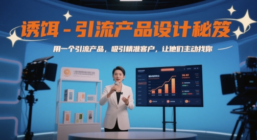 诱饵-引流产品设计秘笈，用一个引流产品，吸引精准客户，让他们主动找你-天行资源库