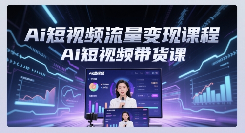 Ai短视频流量变现课程，Ai短视频带货课-天行资源库