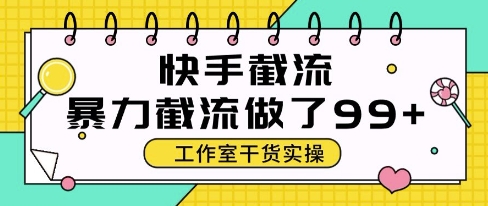 快手暴力截流玩法，全自动无需人工，每日单号50+精准客资【揭秘】-天行资源库