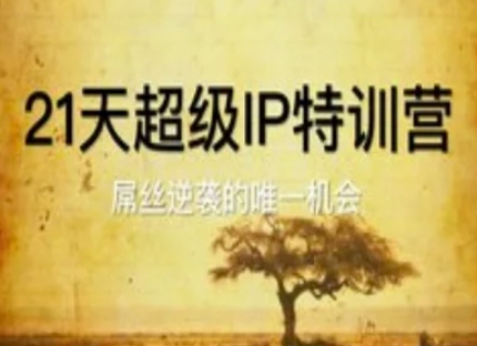 21天超级IP特训营，屌丝逆袭的唯一机会-天行资源库