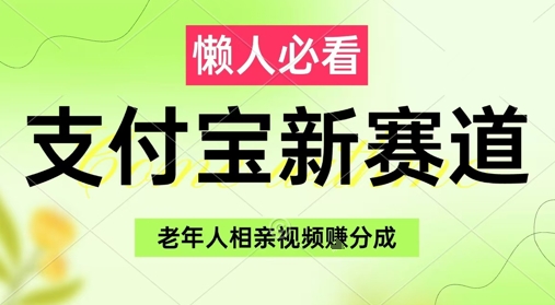 支付宝新赛道，利用老年人相亲视频，挣分成收益，轻松月入过W，操作简单-天行资源库