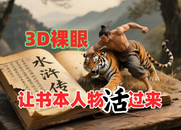 书本人物裸眼3D视频，新的玩法，流量超猛，保姆级教程-天行资源库