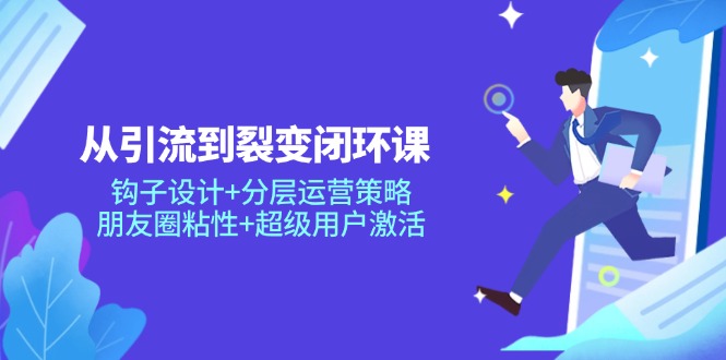 从引流到裂变闭环课：钩子设计+分层运营策略，朋友圈粘性+超级用户激活-天行资源库