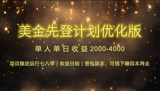 连续7-8年创单日收益冠军项目，日收益$600-1200-天行资源库