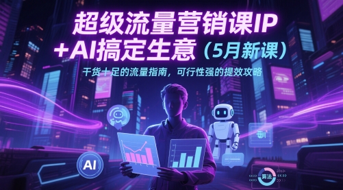 超级流量营销课IP+AI搞定生意(5月新课)干货十足的流量指南，可行性强的提效攻略-天行资源库