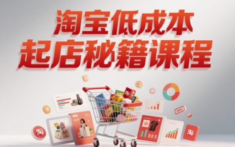 淘宝低成本起店系统课，助你快速起店，实现弯道超车-天行资源库