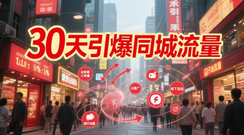 30天引爆同城流量：团购篇 认知篇 流量篇 来客篇 达人篇 老板人设IP篇 投流篇-天行资源库
