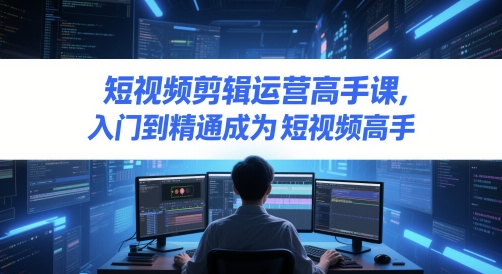 短视频剪辑运营高手课，入门到精通成为短视频高手-天行资源库