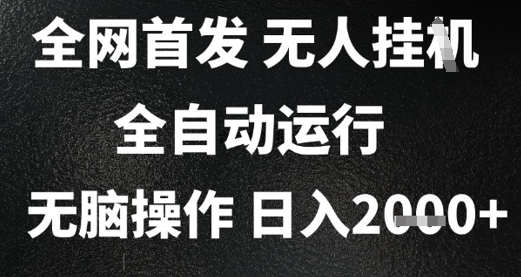 2025首发无人挂G项目，日入2k+，全自动运行，无脑操作，长期稳定 小白可玩【揭秘】-天行资源库