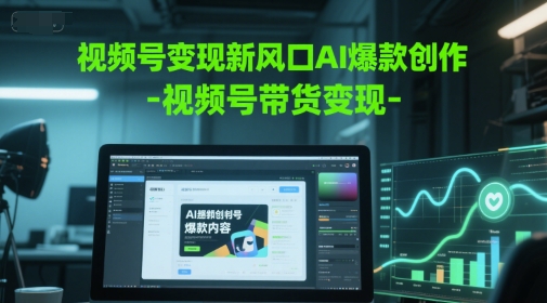 视频号变现新风口AI爆款创作-视频号带货变现-天行资源库