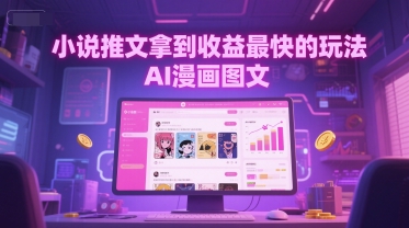 小说推文拿到收益最快的玩法，AI漫画图文-天行资源库