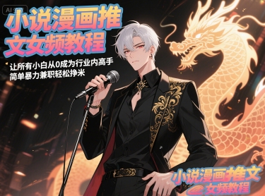 小说漫画推文女频教程，让所有小白从0成为行业内高手，简单暴力兼职轻松挣米-天行资源库