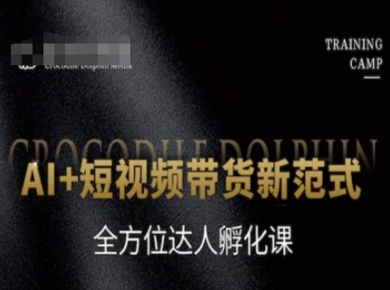 AI+短视频带货新范式，全方位达人孵化课-天行资源库