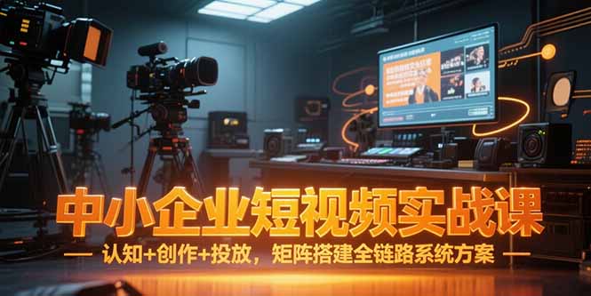 中小企业短视频实战课，认知+创作+投放，矩阵搭建全链路系统方案-天行资源库