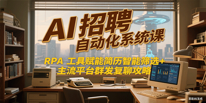 AI招聘自动化系统课，RPA工具赋能简历智能筛选+主流平台群发复聊全攻略-天行资源库