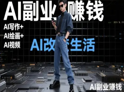 AI改变生活(Ai写作+AI绘画+Ai视频)，AI副业挣钱-天行资源库