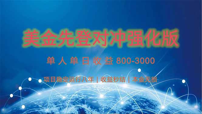 美金先登计划对冲强化版，2025年黑马中最暴力收益日收益1k-4k(可放大…-天行资源库