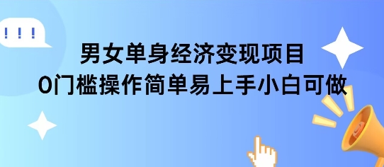 女单身经济项目变现周期长可复购率高日入1k+-天行资源库