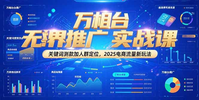 万相台无界推广实战课，关键词测款加人群定位，2025电商流量新玩法-天行资源库
