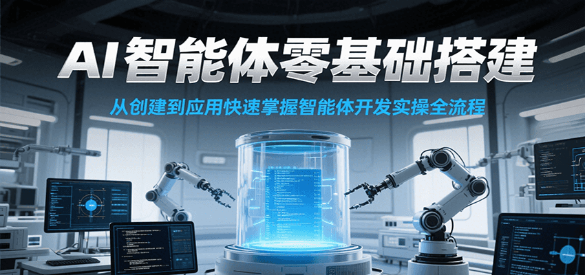 AI智能体零基础搭建实操课，从创建到应用快速掌握智能体开发全流程！-天行资源库